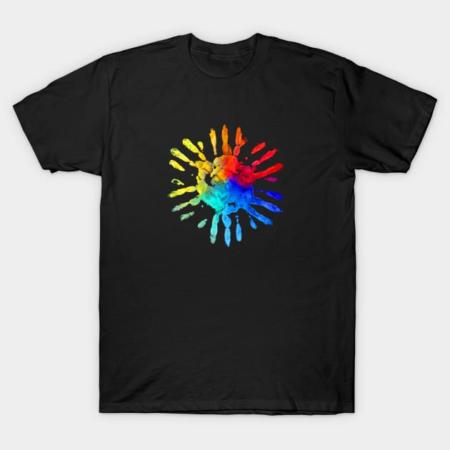 Hand Sun T-Shirt by Wright Art